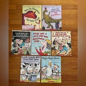 Scholastic kids books lot How Do Dinosaurs There was an old lady who swallowed